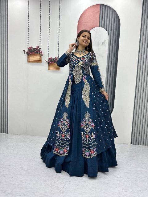 Pc-528 Vichitra Blue Party wear lehenga choli wholesale